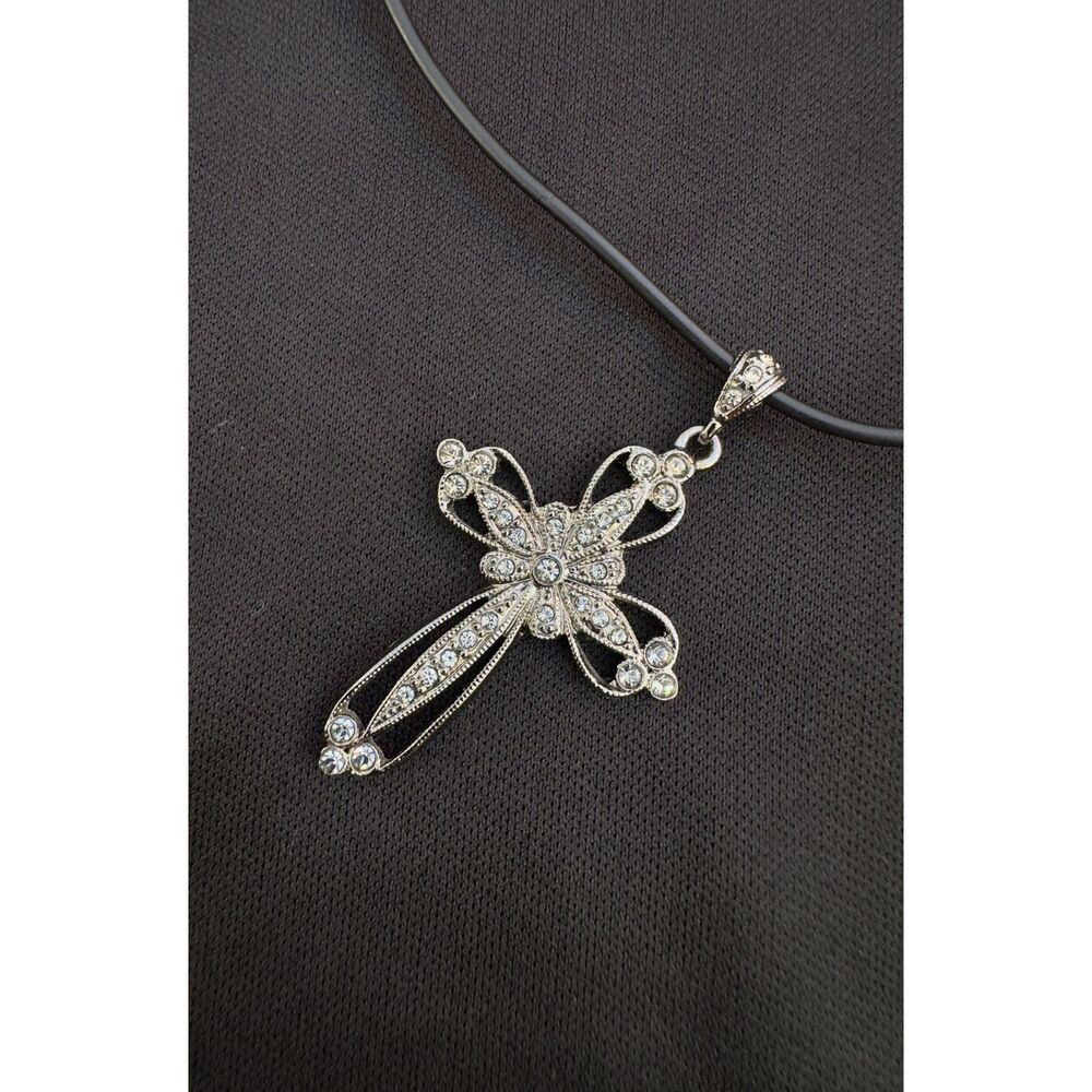 Rhinestone Cross Necklace